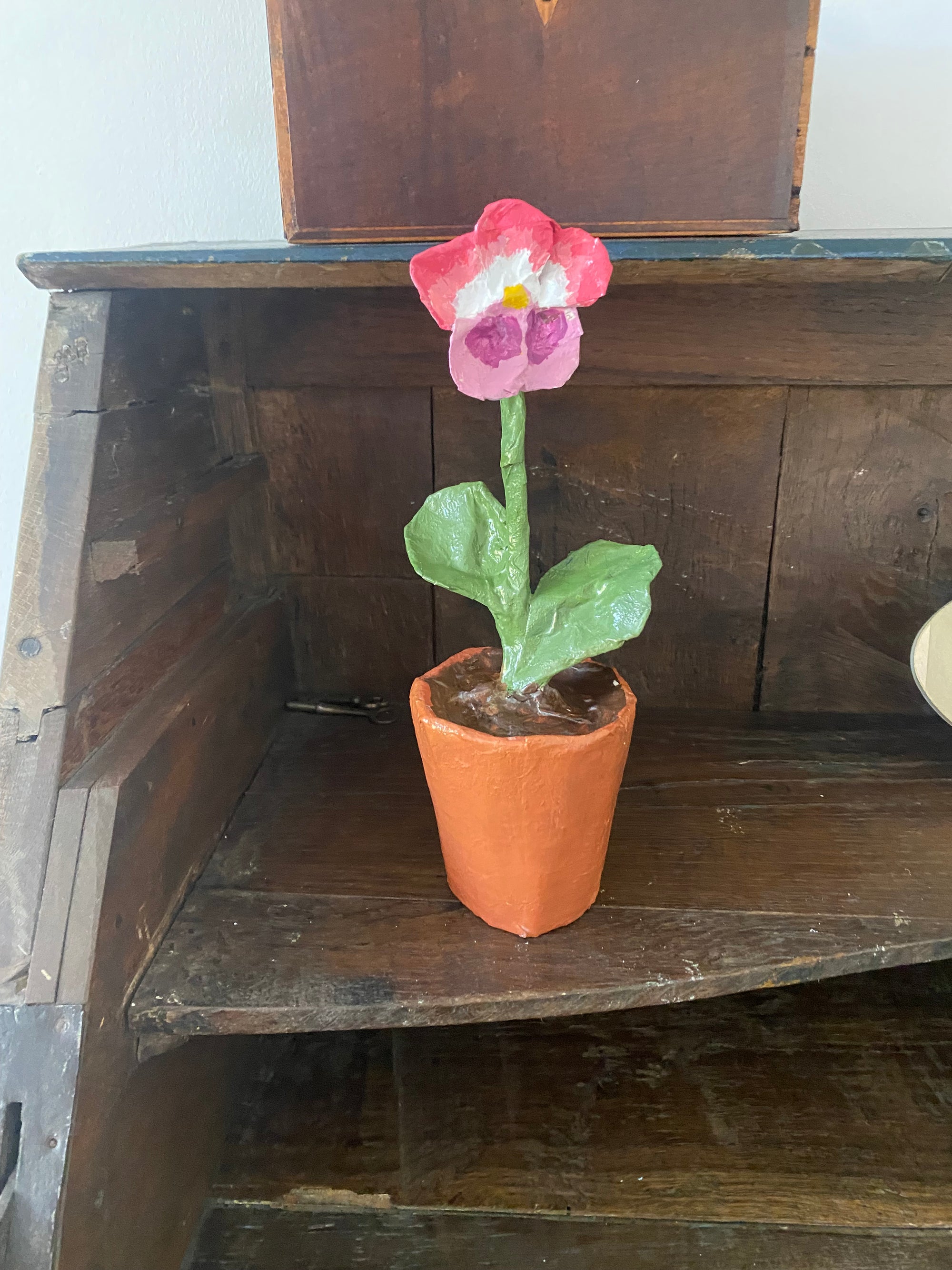 Dana Gibson Pink Pansy Pots