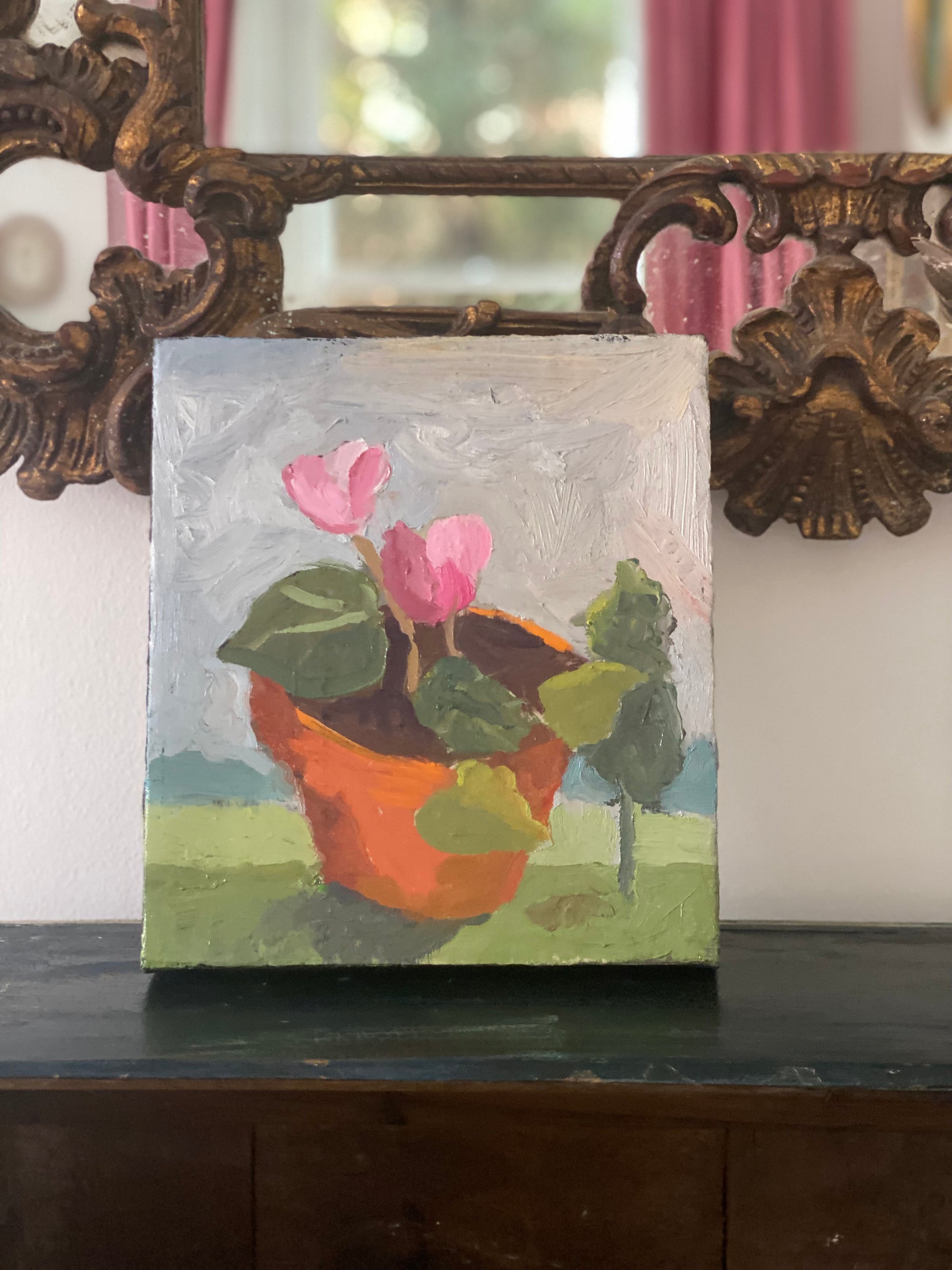 Dana Gibson  Cyclamen on Sill