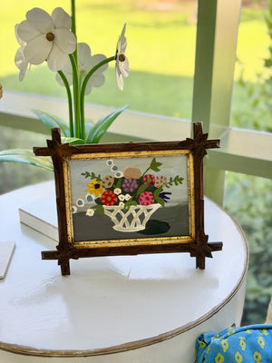 Dana Gibson Oval Basket, Framed