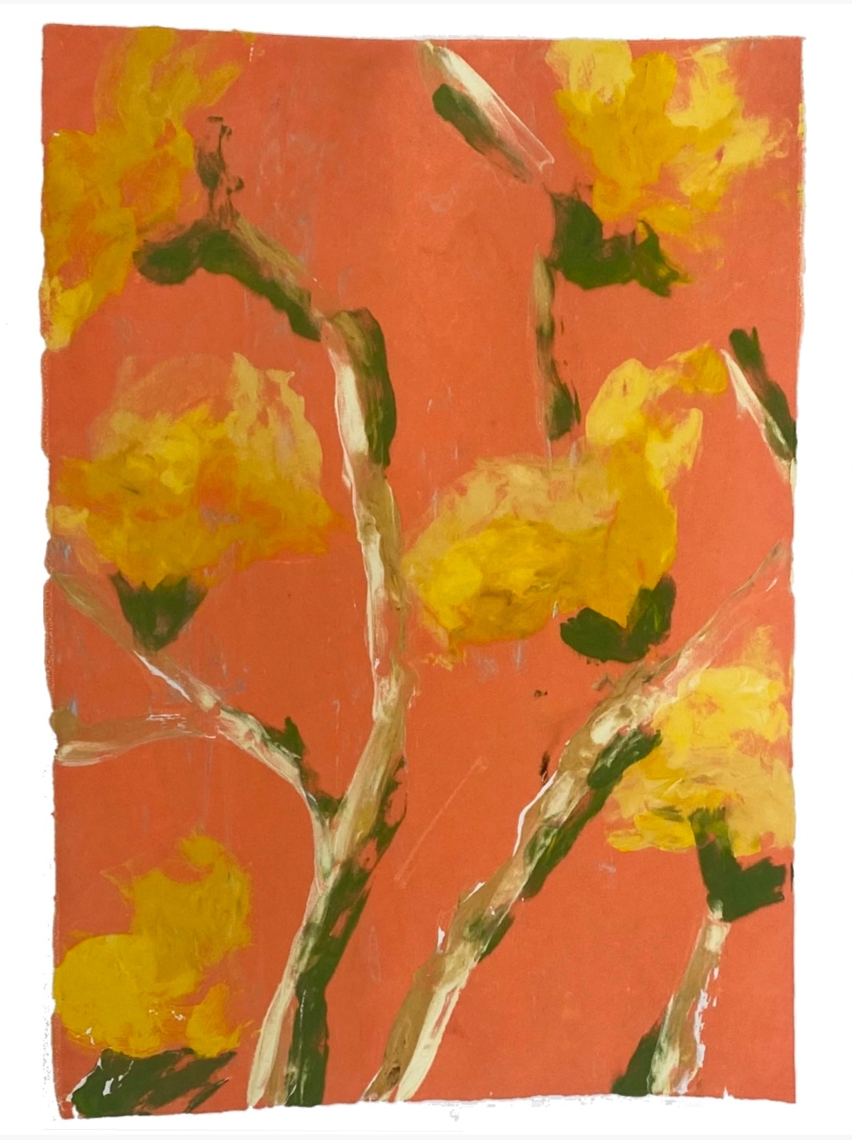 Dana Gibson Tulip Poplar Monoprint , Unframed