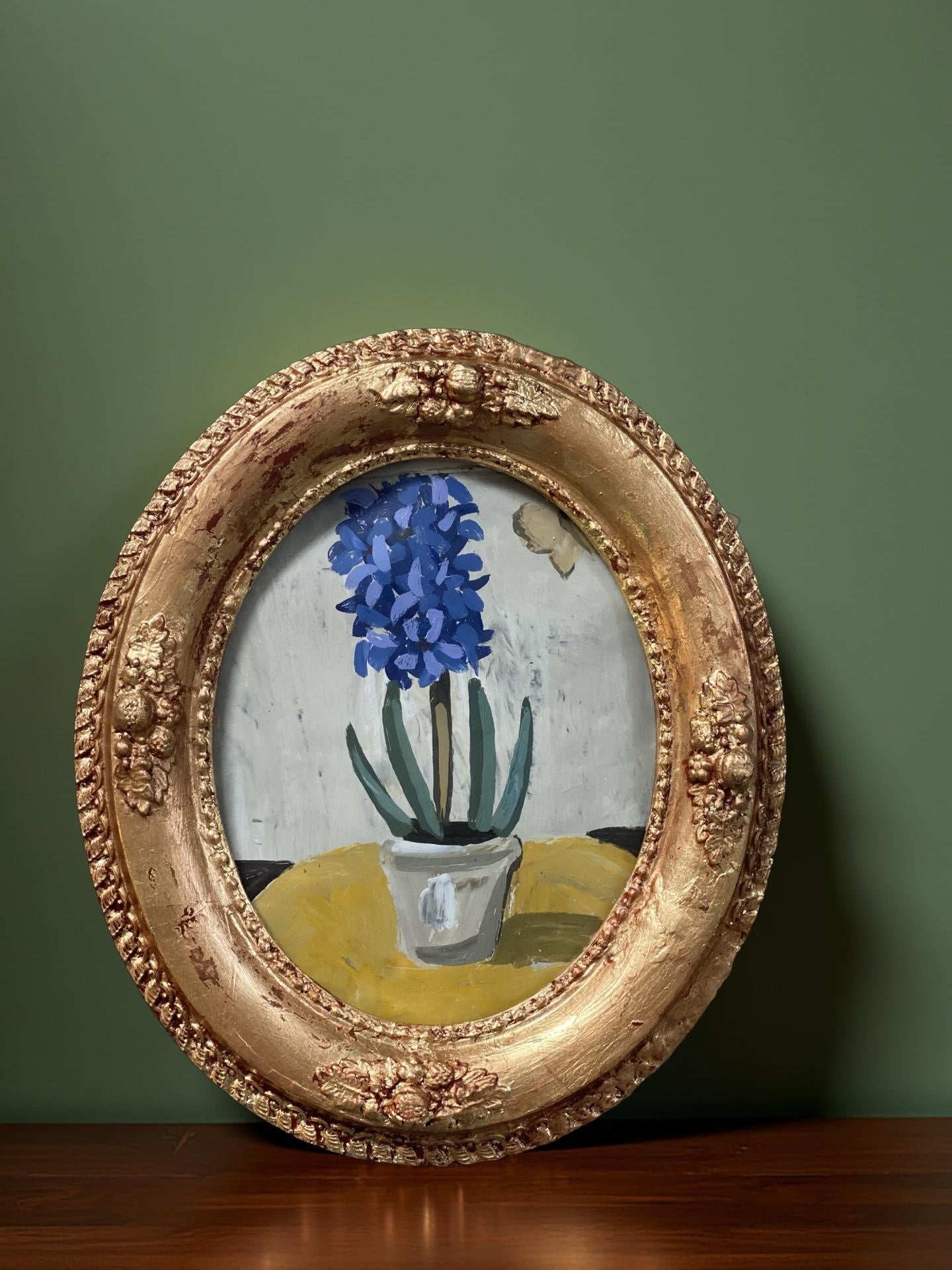 Dana Gibson Oval Framed Hyacinth