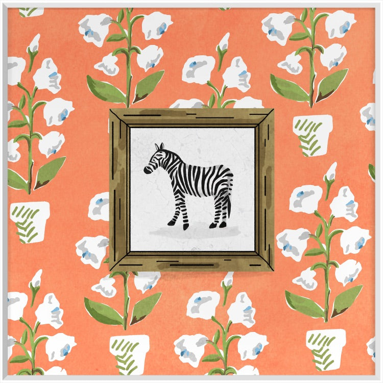 Dana Gibson Mughal Zebra in Orange, Large