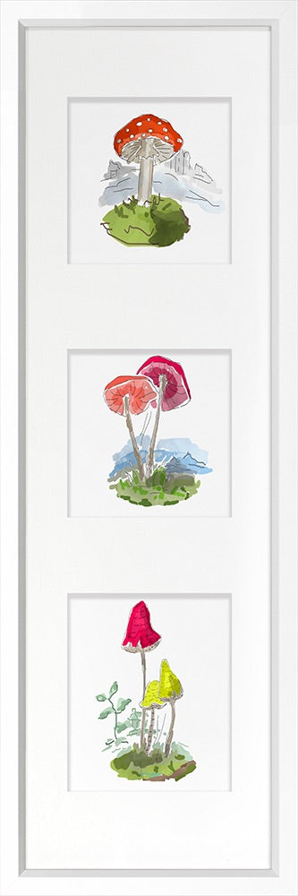 Mushroom Tall, Gold Frame