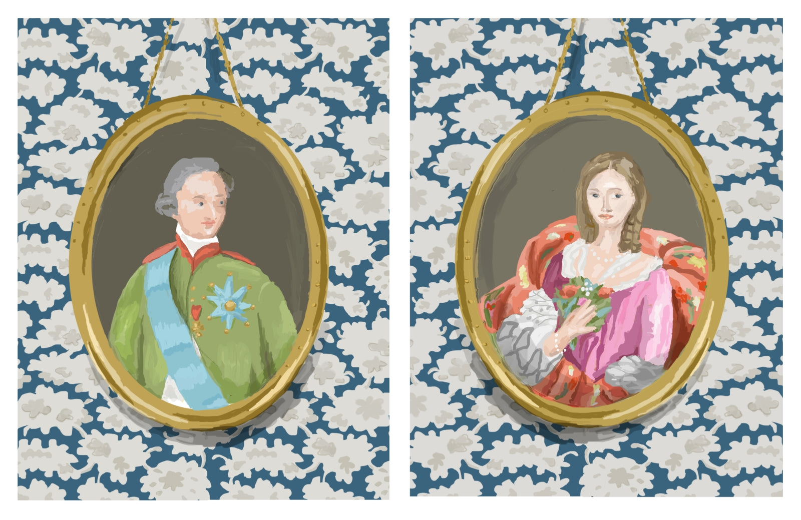 Dana Gibson Gentleman 2 and Lady, Unframed