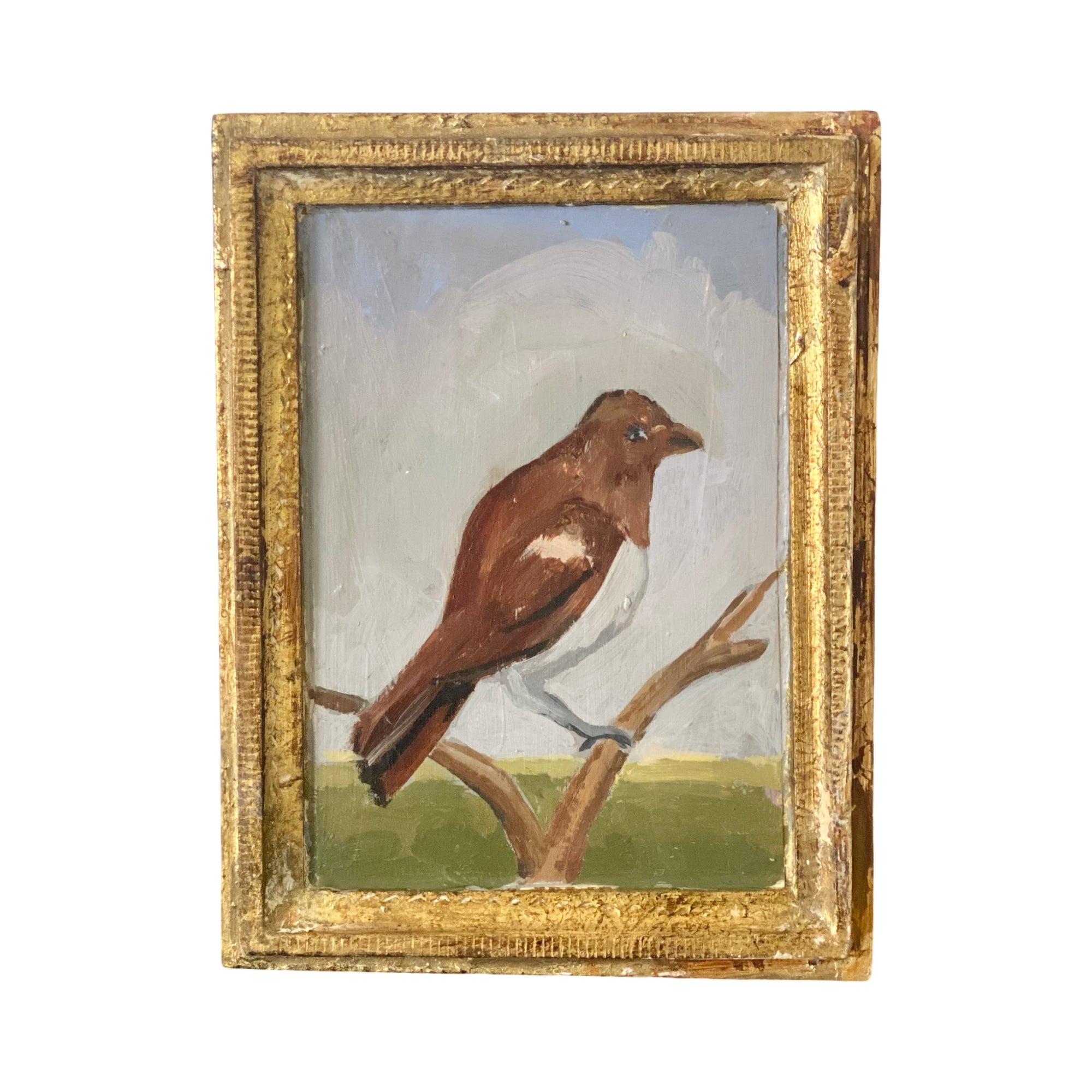 Dana Gibson Brown Sparrow in Vintage Frame