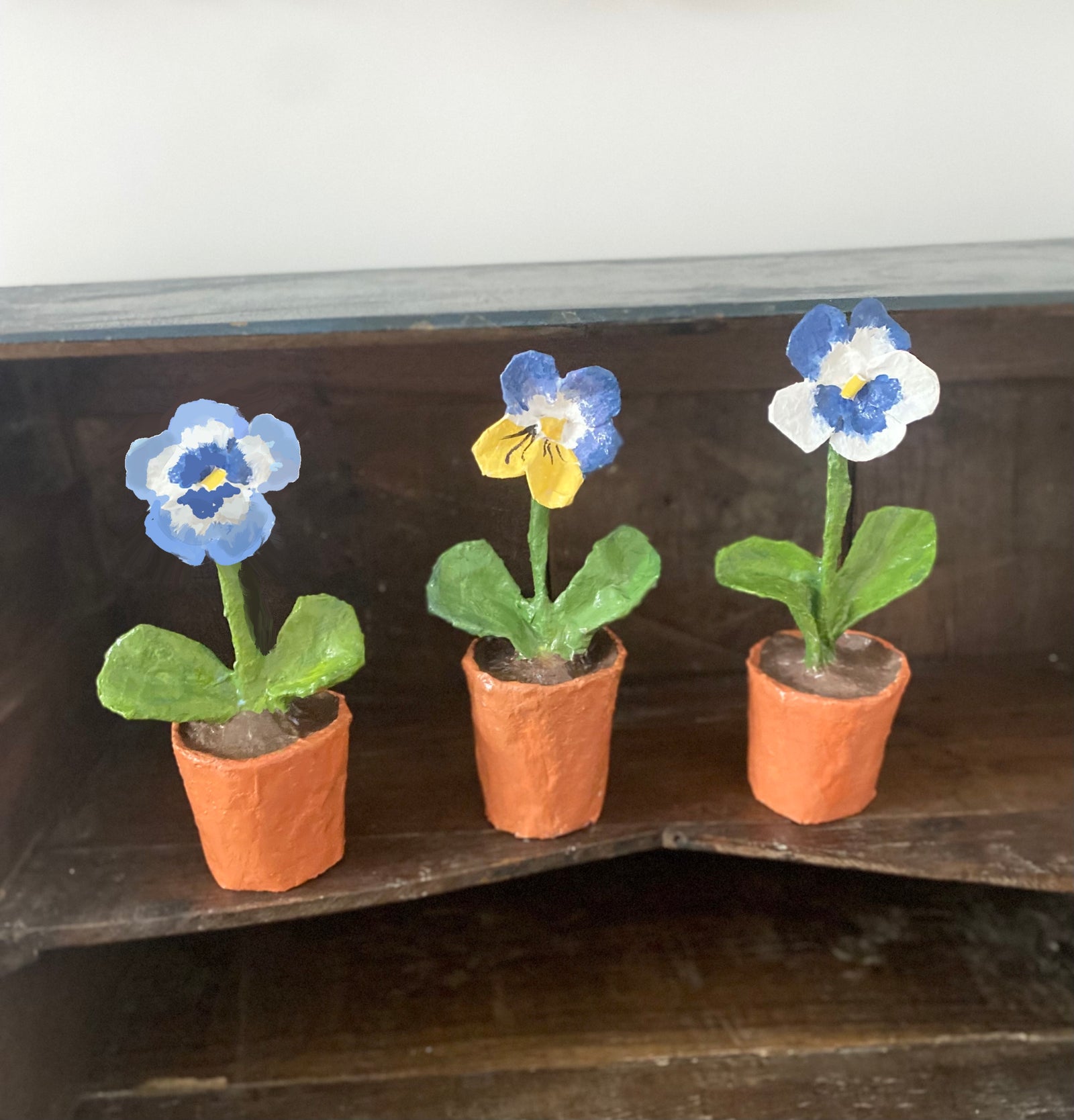 Dana Gibson Pansy Pots