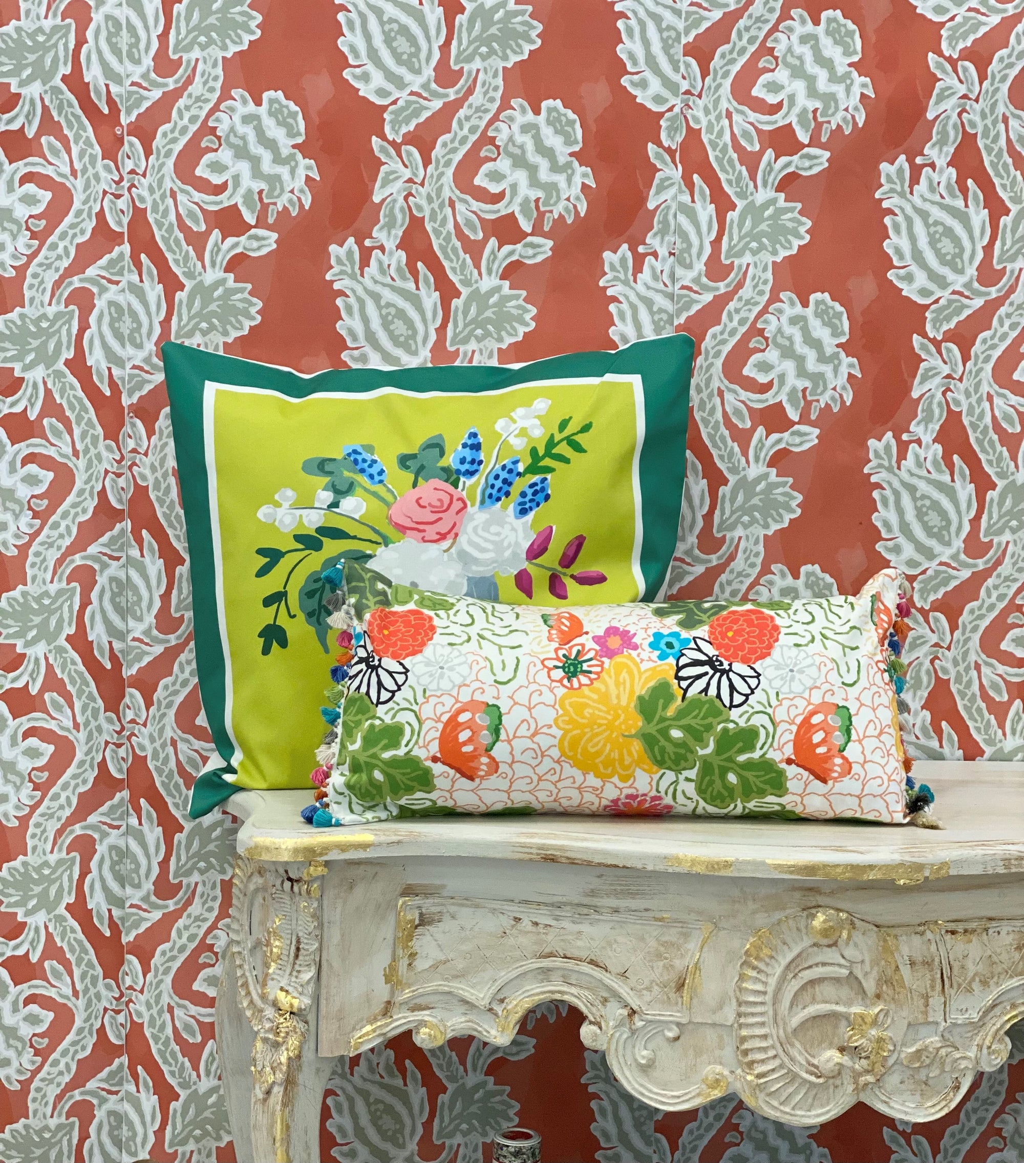 Dana Gibson, Delilah Pillow in Chartreuse