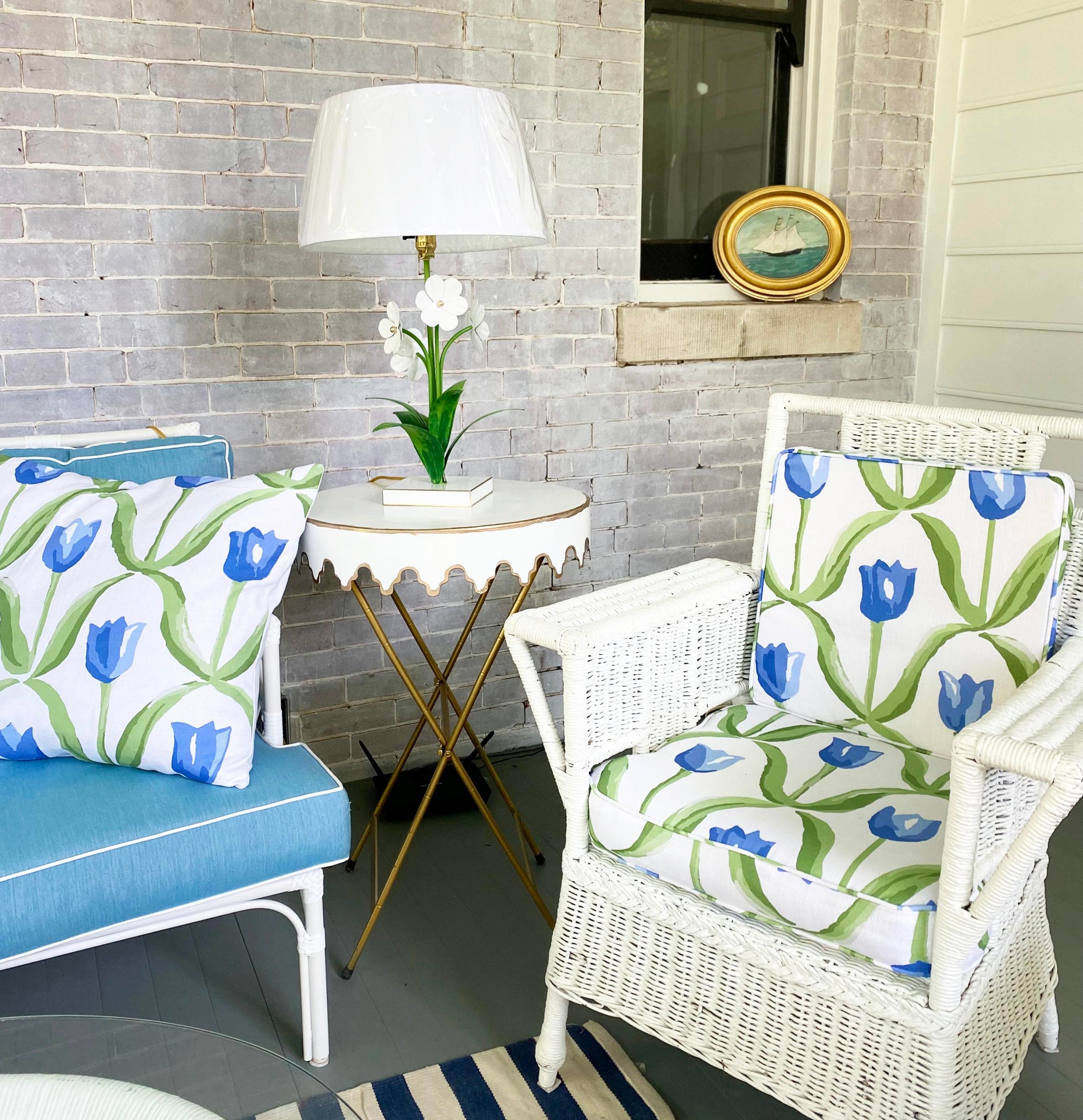 Dana Gibson Glenbrook Table in White