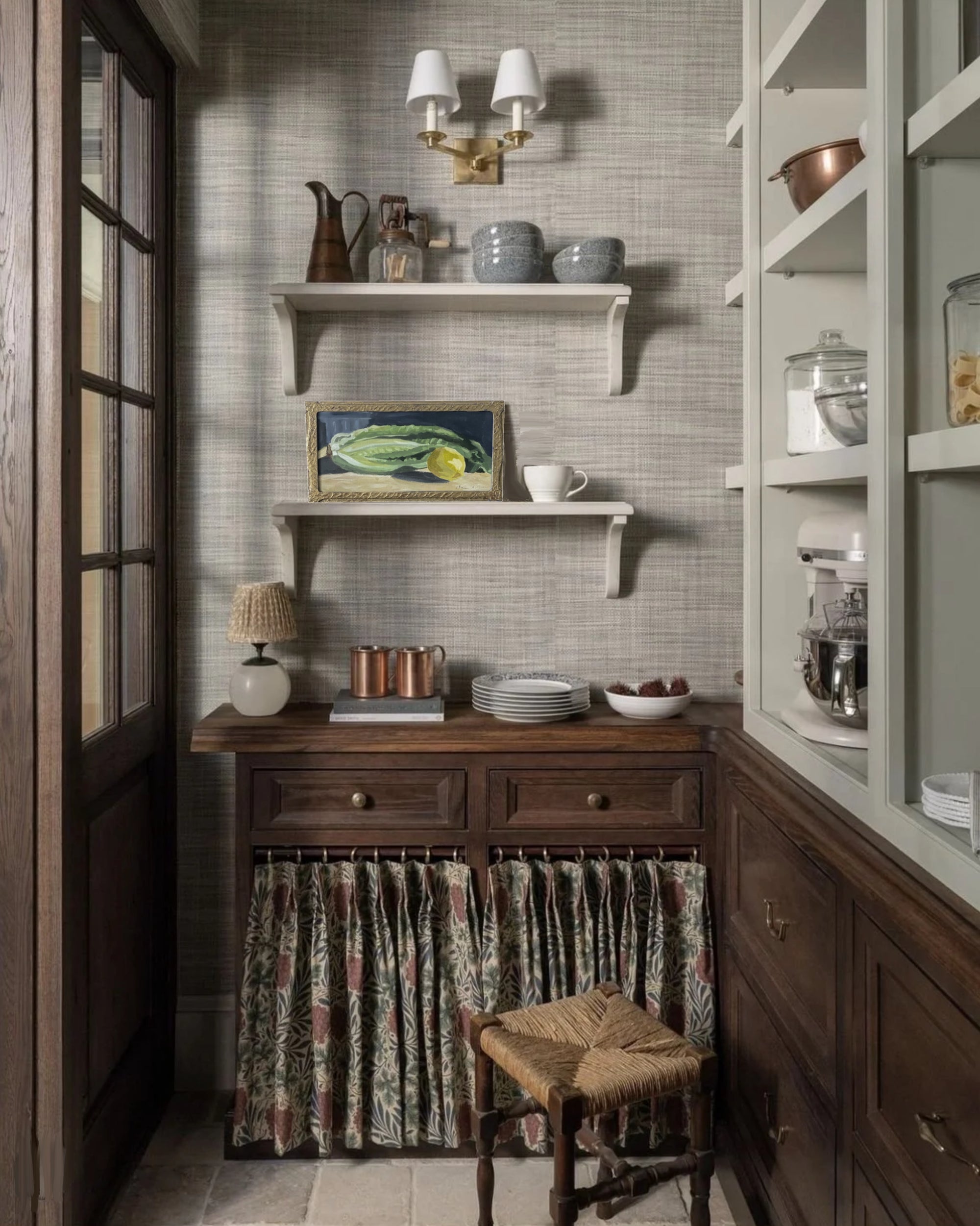 Dana Gibson Lettuce and Lemon Still Life