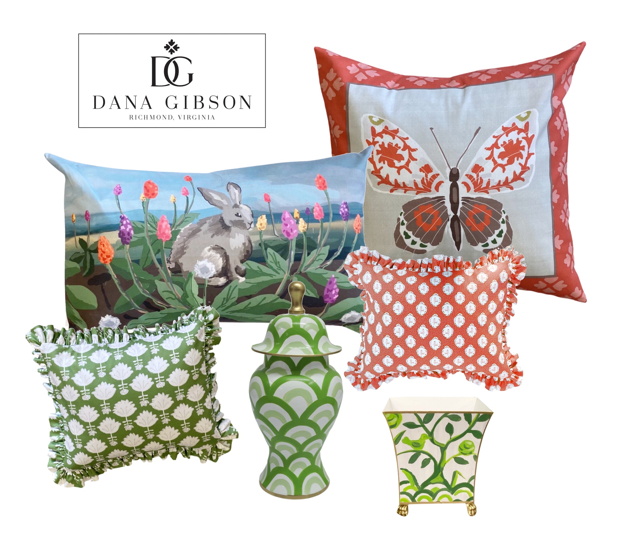 Dana Gibson Palatino Jar in Green