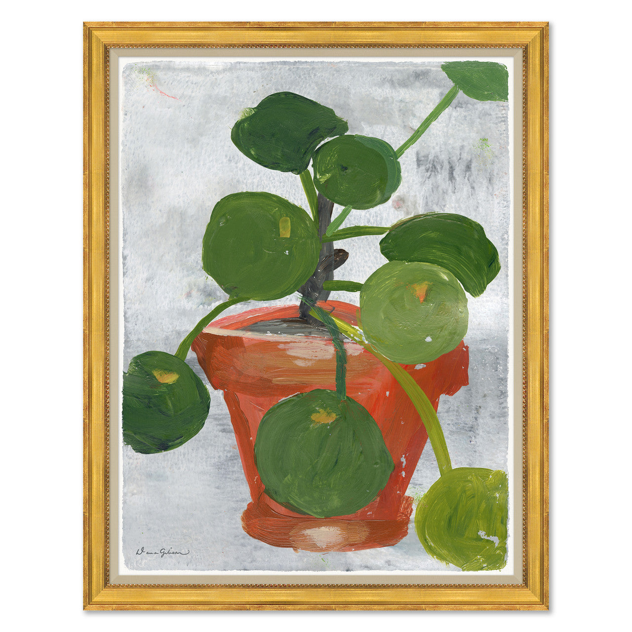 money tree print Dana Gibson Money Plant Art Print Drooping Leaves DG-24-0405B