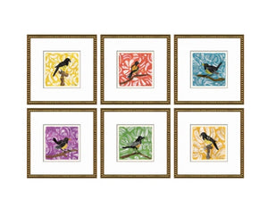 Dana Gibson Birdies, Set of Six