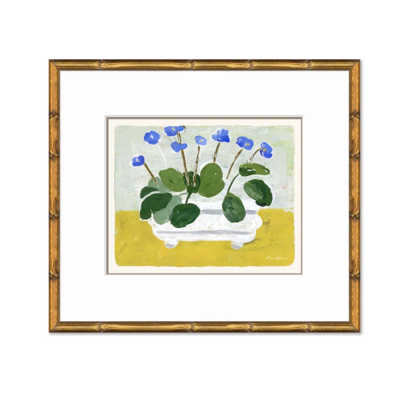 Dana Gibson Cyclamen in Blue