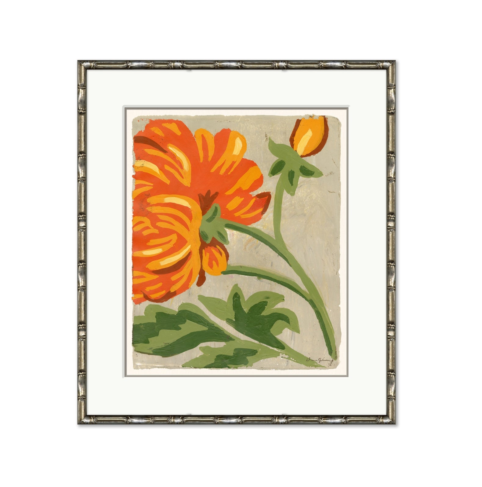 Dana Gibson Orange Dahlia