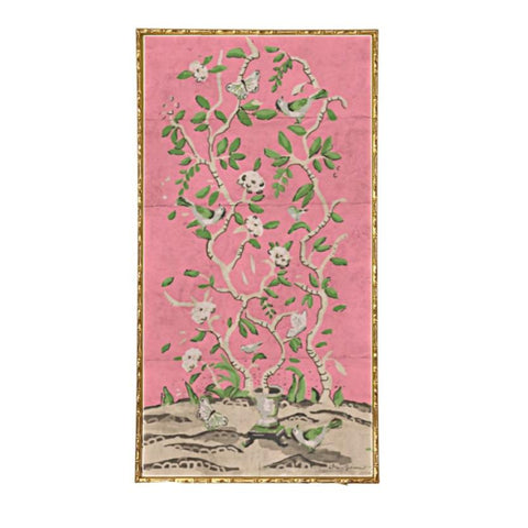 Dana Gibson Ditchley Park in Pink,  Framed in Gilt Bamboo