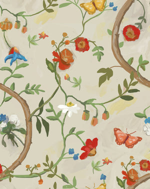 Dana Gibson Papillon Wall Paper