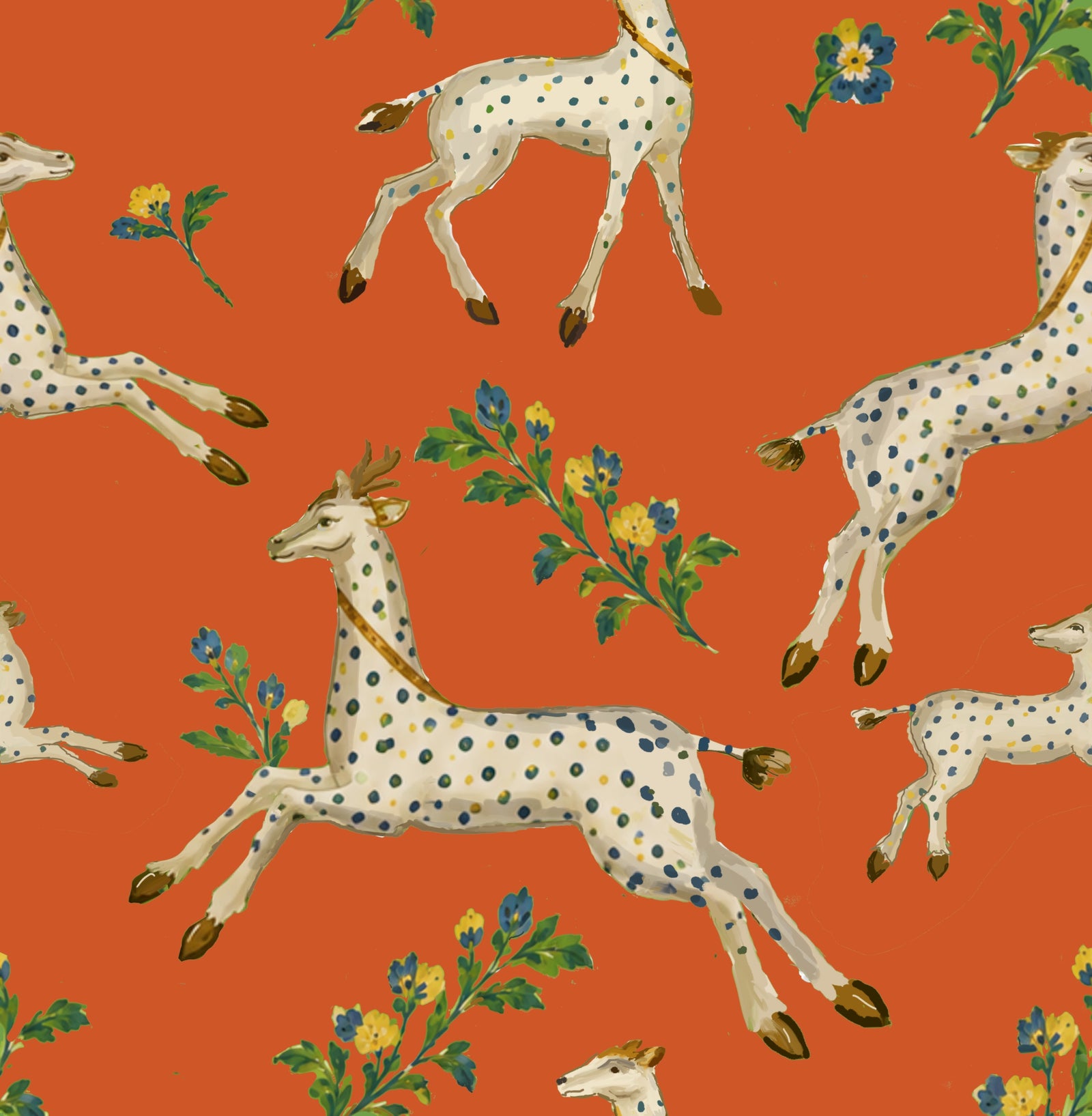 Dana Gibson The Mad Hunt Wallpaper in Orange