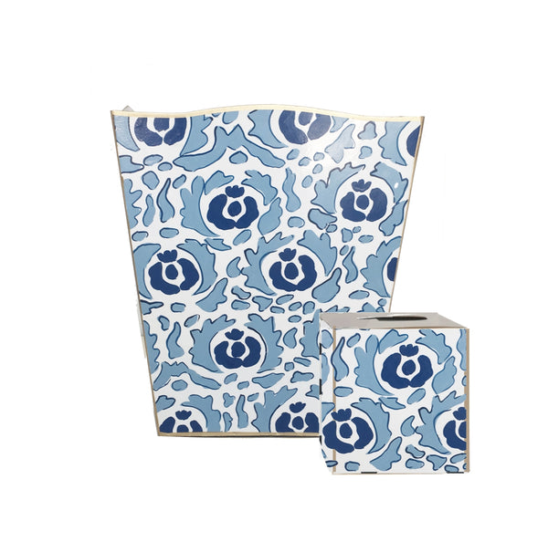 Dana Gibson Beaufont in Blue Wastebasket,Tissue Box