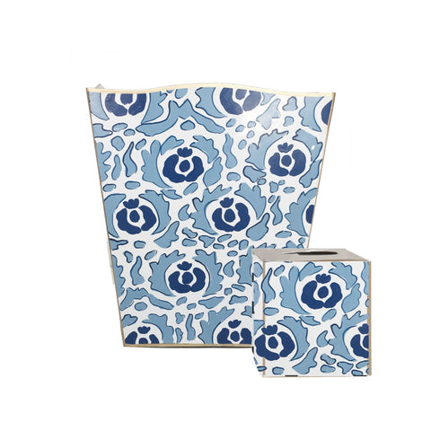 Dana Gibson Beaufont in Blue Wastebasket,Tissue Box