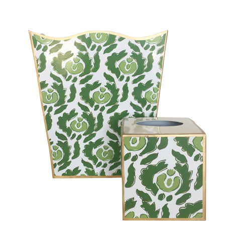 Dana Gibson Beaufont in Green Wastebasket, Tissue Box