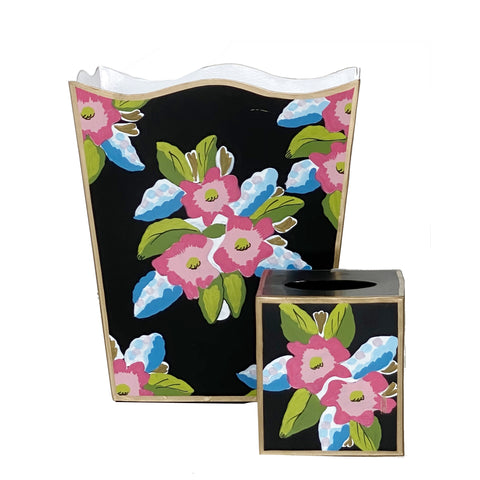 Dana Gibson Elsie in Black Wastebasket, Tissue Box