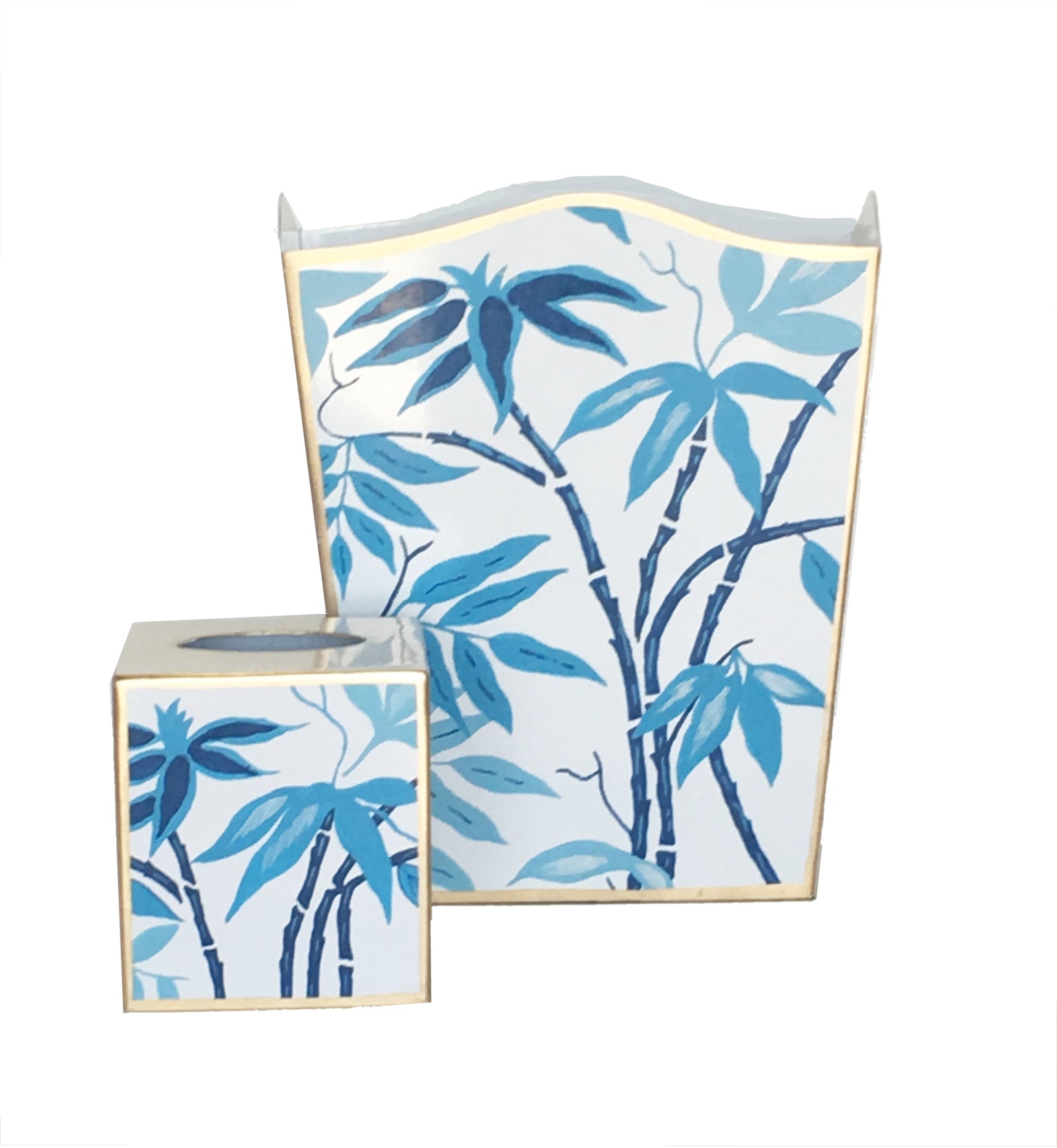 Dana Gibson Fontaine in Blue Wastebasket