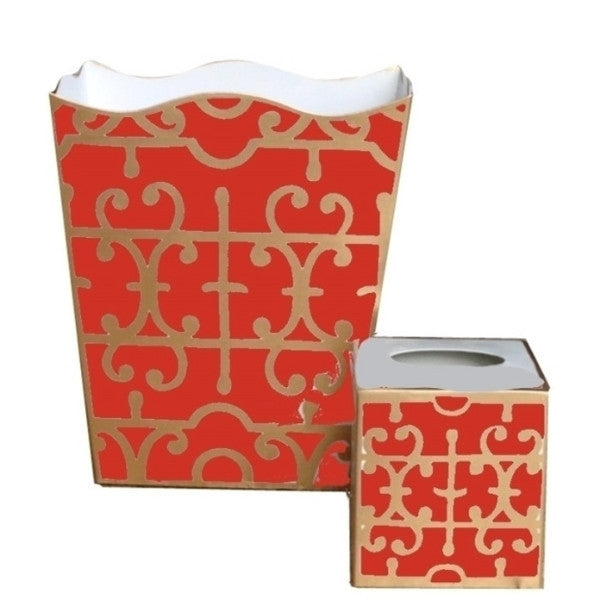 Orange Klimt Tissue Box