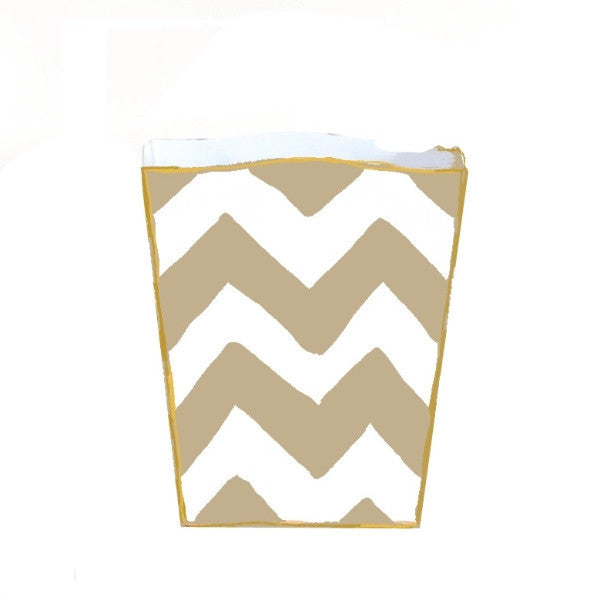 Taupe Bargello Wastebasket, Tissue Box