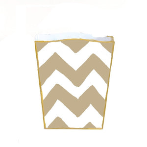 Taupe Bargello Wastebasket, Tissue Box