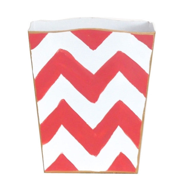 Orange Bargello Wastebasket