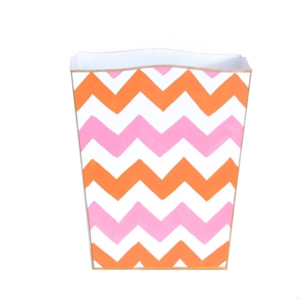 Pink Bargello Wastebasket