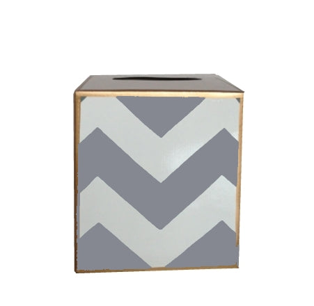 Dana Gibson Grey Bargello Wastebasket, Tissue Box