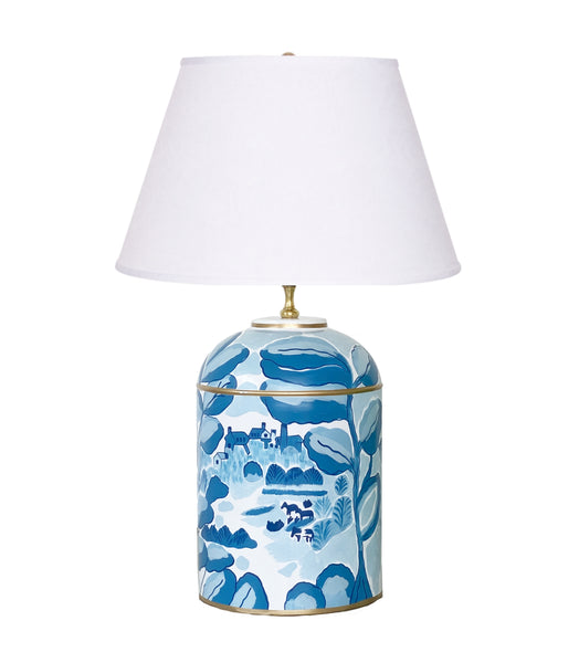 Dana Gibson Bristow in Blue Tea Caddy Lamp