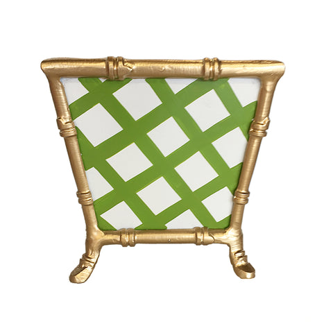 Dana Gibson Bamboo in Green Lattice Cachepot