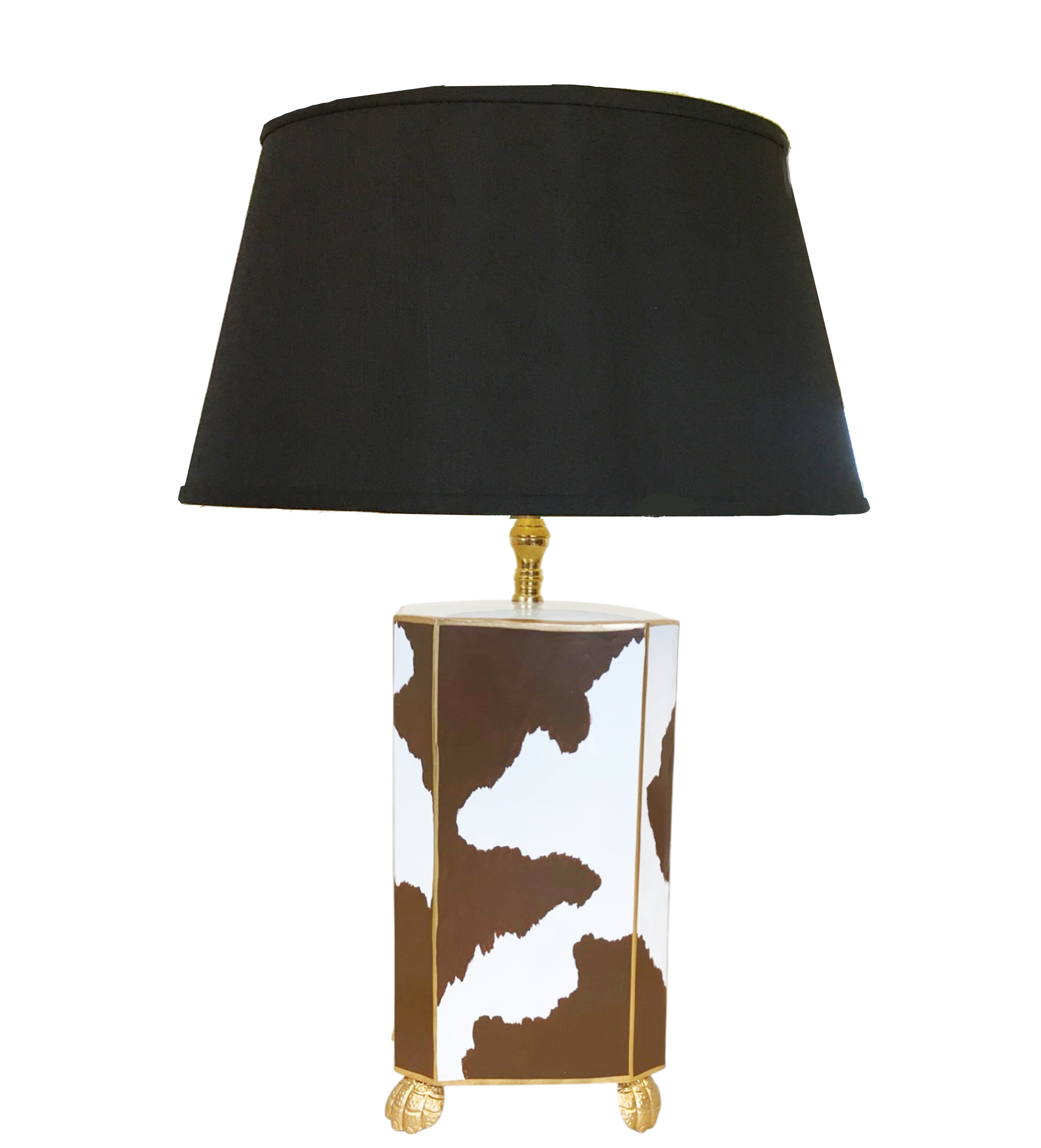Dana Gibson Cowhide Lamp with Shade