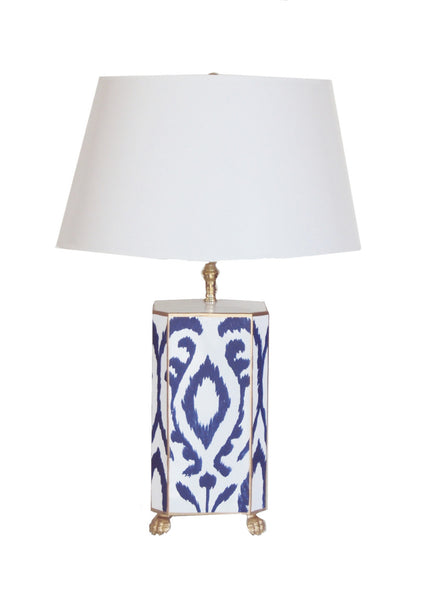 Dana Gibson Navy Ikat Lamp