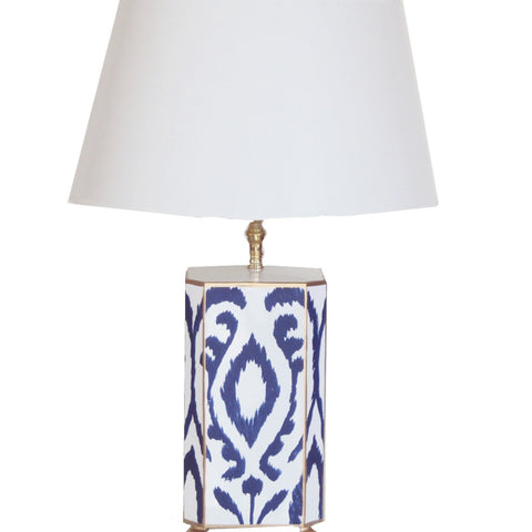 Dana Gibson Navy Ikat Lamp