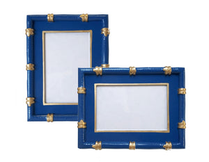 Bamboo in Navy Picture Frame by Dana Gibson