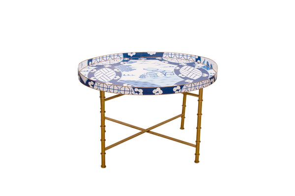 Canton in Blue Oval Coffee Table by Dana Gibson
