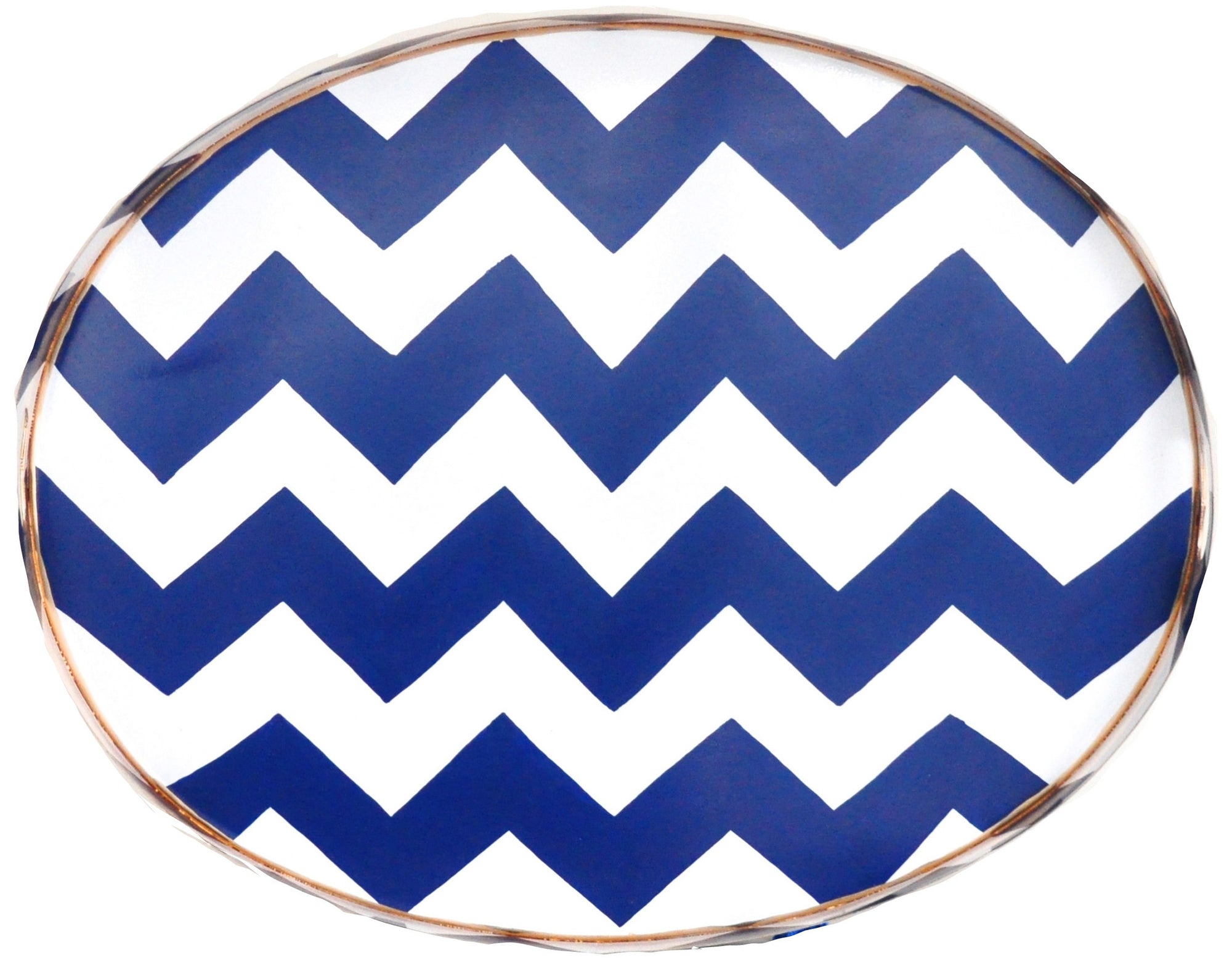 Dana Gibson Navy Bargello Tray/Large