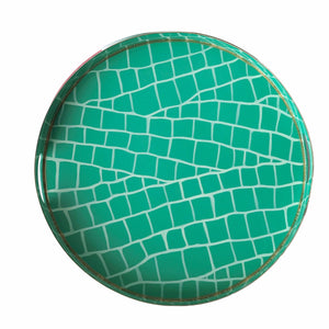 Dana Gibson Emerald Croc Tray/Small