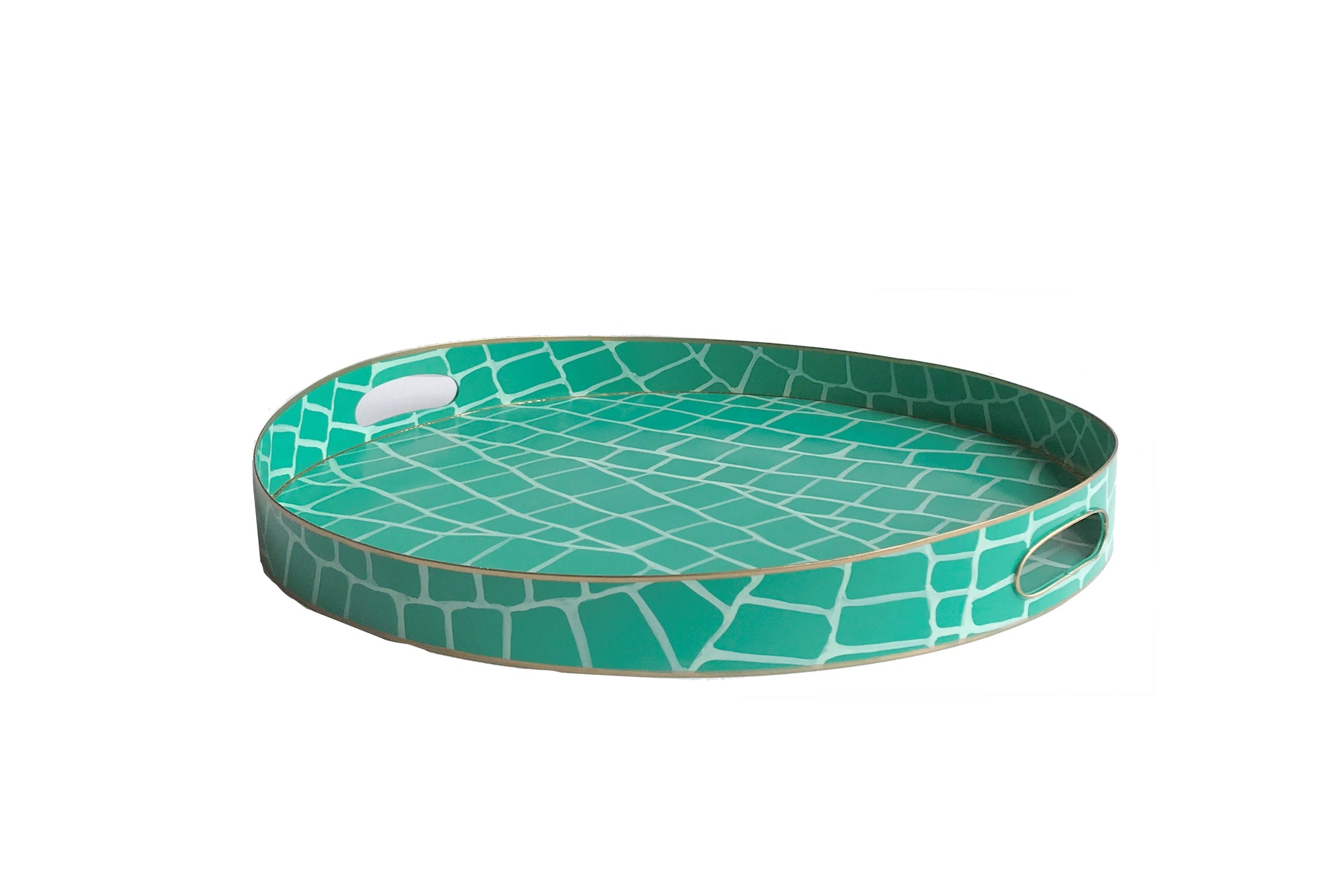 Dana Gibson Emerald Croc Tray/Small