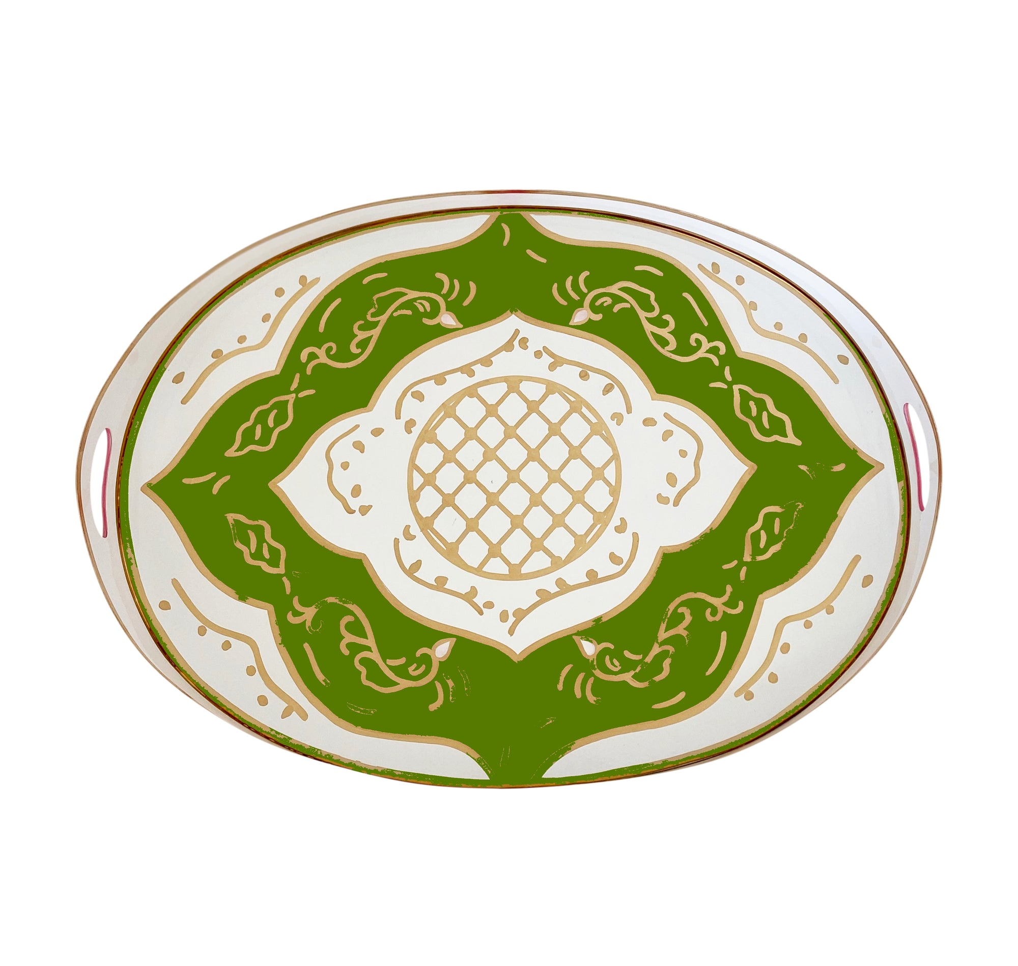 Dana Gibson Jules in Green Oval Tray