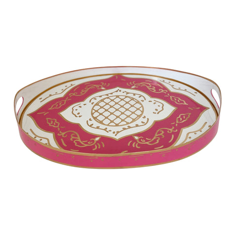 Dana Gibson Jules in Pink Oval Tray