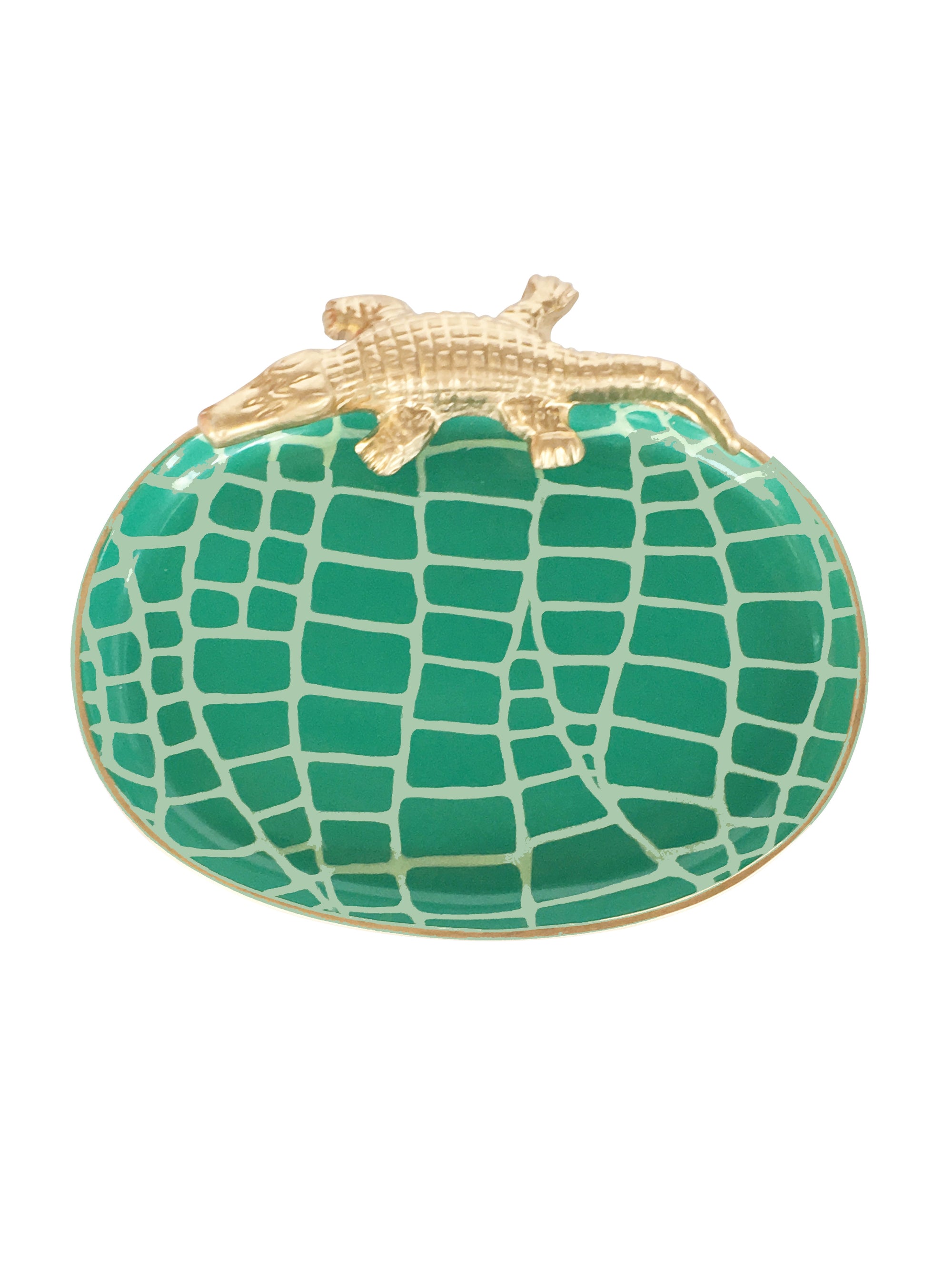 Dana Gibson Croc Tray, Emerald