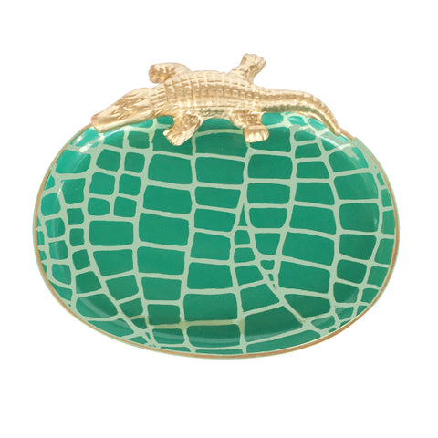 Dana Gibson Croc Tray, Emerald
