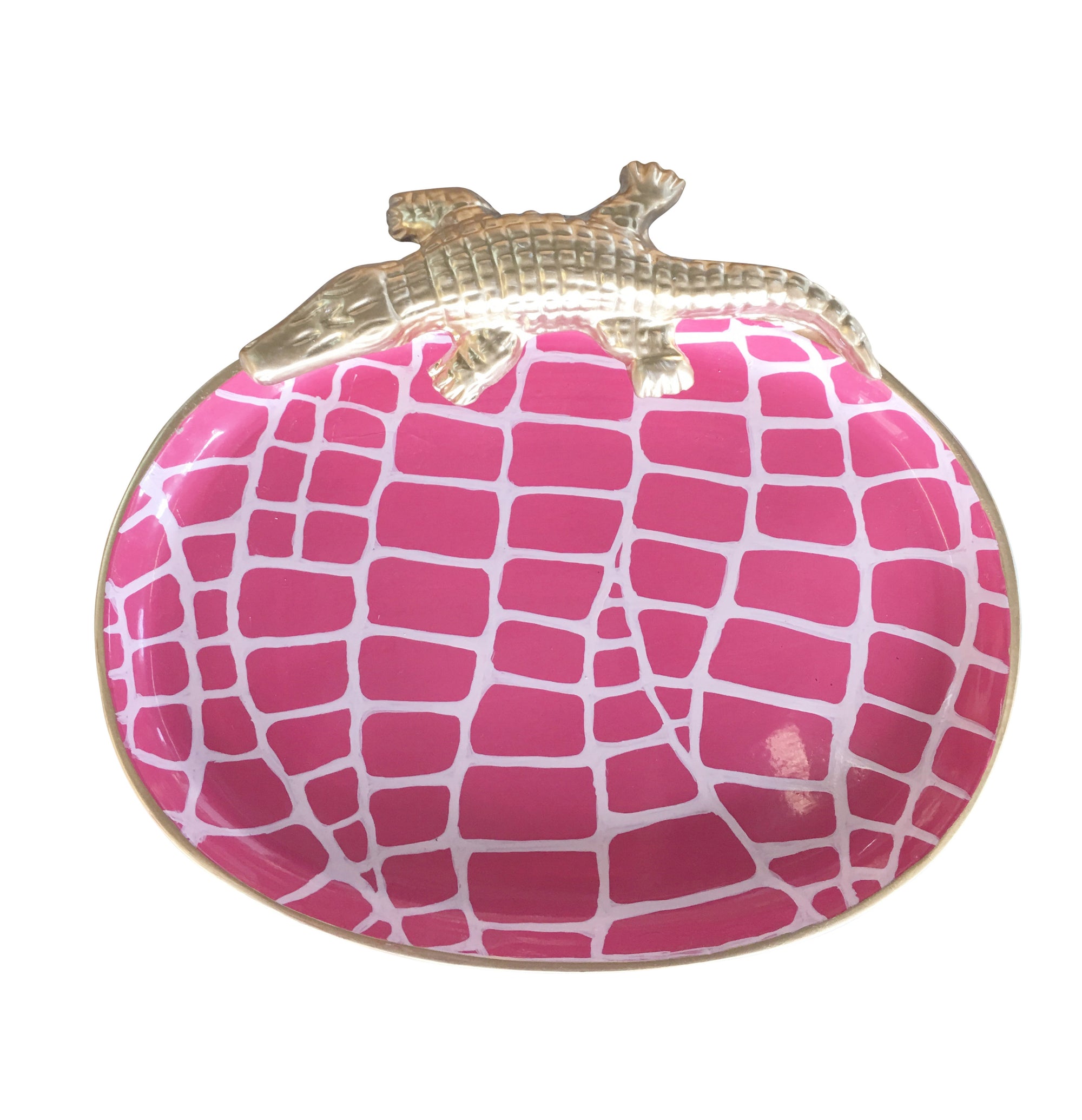 Dana Gibson Crocodile Tray, Pink