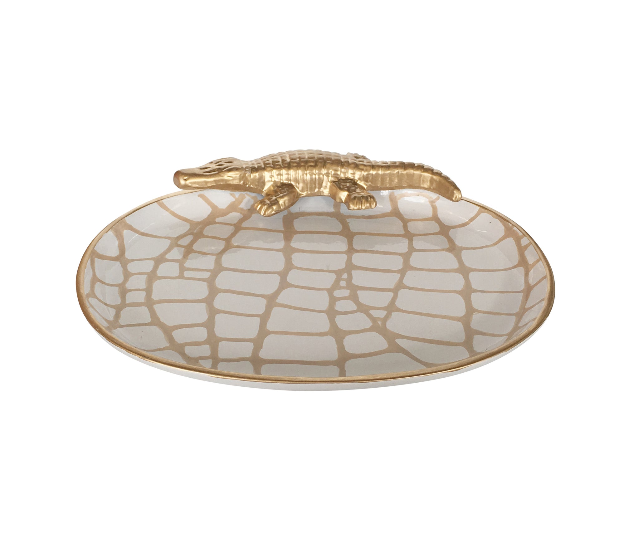 Dana Gibson Croc Tray, White