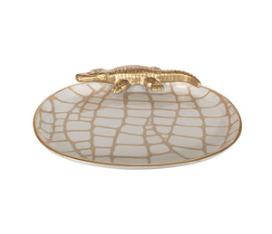 Dana Gibson Croc Tray, White