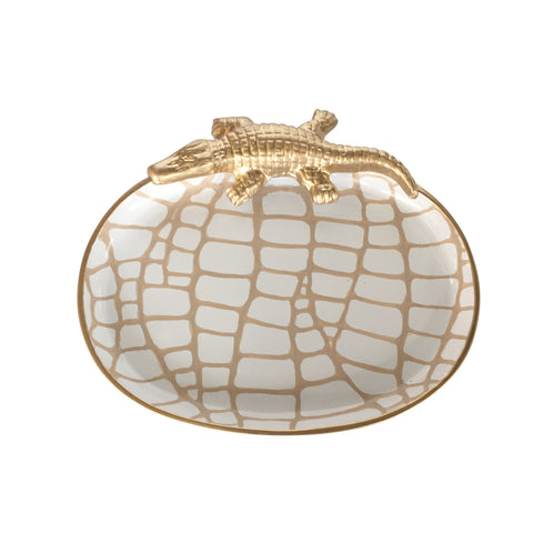Dana Gibson Croc Tray, White